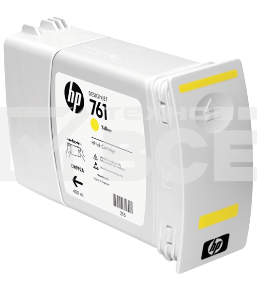 Картридж струйный HP №761 CM992A желтый для HP DJ T7100