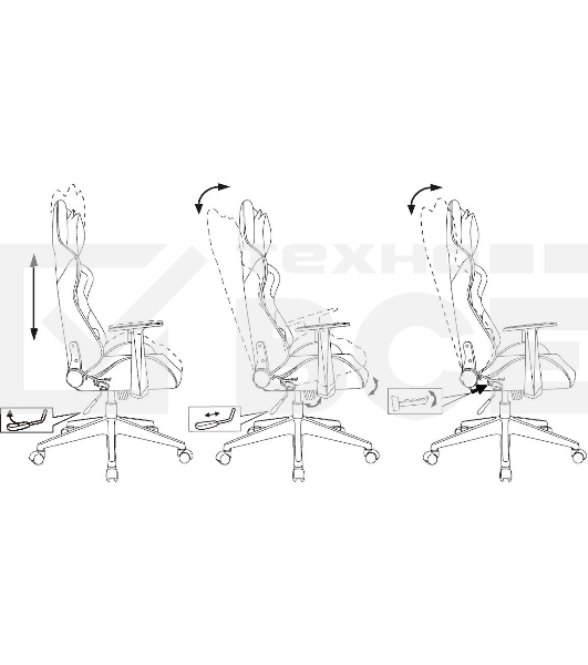 Кресло игровое Zombie GAME RGb черный эко.кожа/ткань крестов. пластик