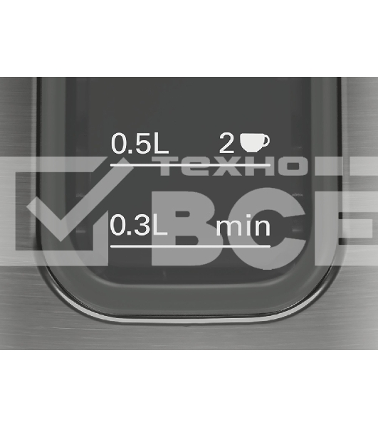 Чайник Bosch TWK5P475 Цвет: графитовый, 2400 Ватт, скрытый нагр.элемент, 1.7 л