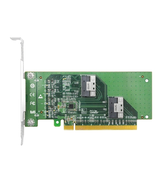 Адаптер для SSD PCIe x16 to Two SlimSAS SFF-8654 8i Adapter