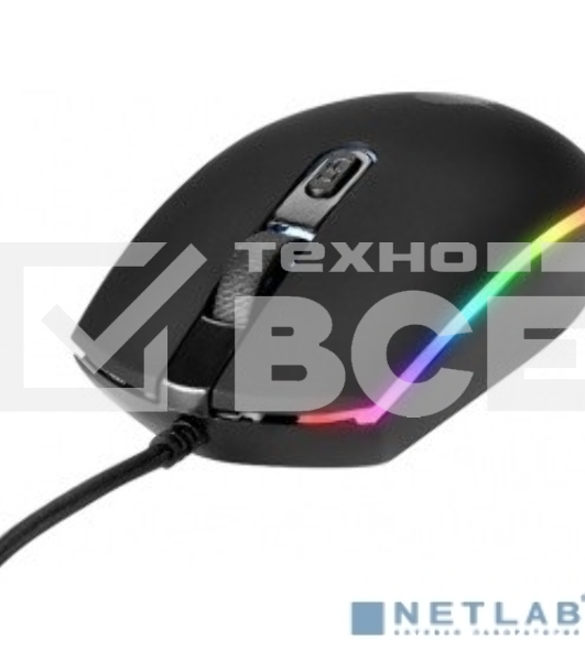 Мышь проводная Qumo Pretender M53 черный, 3200 dpi, USB, кнопки - 4