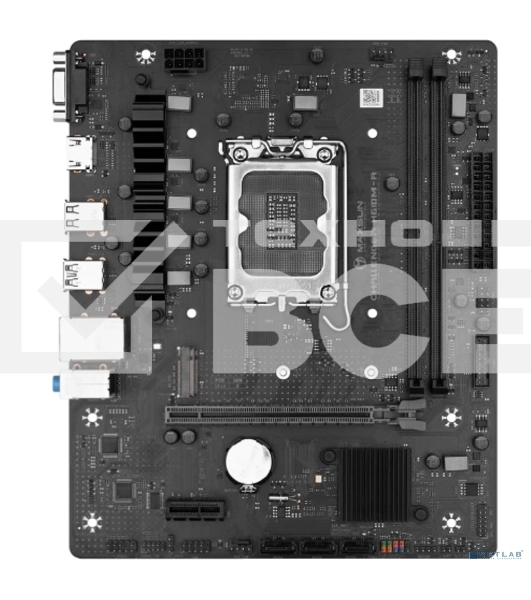 Материнская плата Maxsun Challenger H610M-R, LGA 1700, Intel H610, 2xDDR4, 3xSATA, 1xM.2, 1xPCIe 4.0 x16, 1xPCIe x1, 1xHDMI, 1xVGA, 1x 1Gb LAN, 2xUSB 3.2 Gen 1, 4xUSB 2.0, 3x3.5 мм, 5.1, mATX