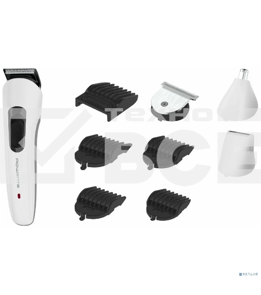 Триммер Rowenta TN8961F4 белый (насадок в компл:7шт)