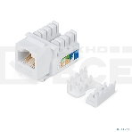 Модуль универсальный Cabeus, keystone, 1хRJ45, IDC 110, кат. 5е, неэкр., белый, фото 1