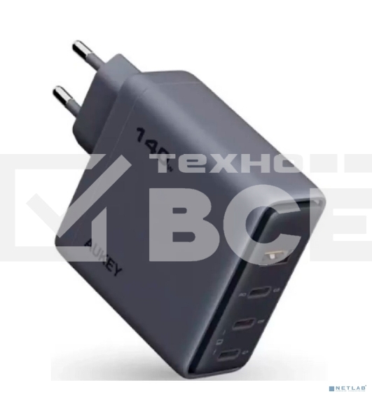 Сетевое зарядное устройство Aukey Comet Mix 140W 3C+A  серый