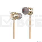 Наушники проводные-вставки с микрофоном Hoco M16 золотой, фото6
