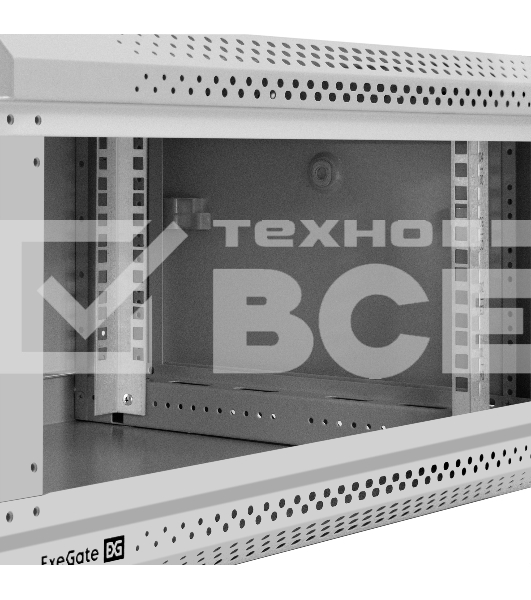 Шкаф телекоммуникационный 19' настенный 4U ExeGate EC-WM-4U.450.G.GREY (19”, 4U, 600x450x280mm (ШхГхВ), передняя дверь закаленное стекло, съемные боковые панели, пыле- и влагозащита IP23, светло-серый RAL 7035)