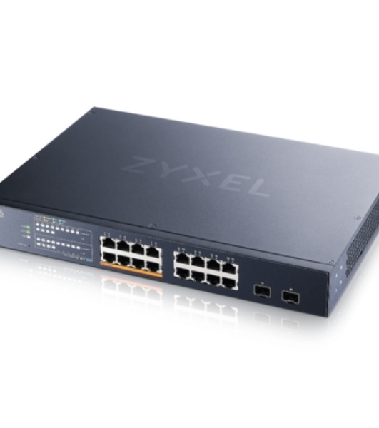 Коммутатор Zyxel NebulaFlex XMG1915-18EP-EU0101F 16x2.5Gbит/с 2SFP+ 8PoE++ 180W управляемый
