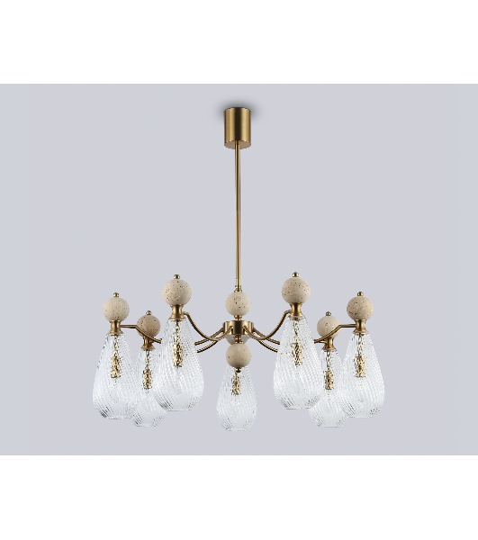 Люстра Ambrella light LH53287/7 BS/CL латунь/прозрачный E14*7 max 40W D815*900