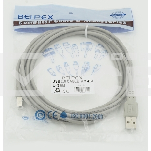 Кабель USB2.0 USB A (m)/USB B (m) 3м