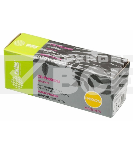 Картридж лазерный Cactus CS-PH6022M (106R02761) пурпурный (1000стр.) для Xerox Phaser 6020/6022/WC6025/6027