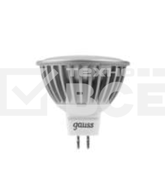 Лампа светодиодная MR16 5Вт 2700К тепл. бел. GU5.3 500лм 12В FROST GAUSS 201505105