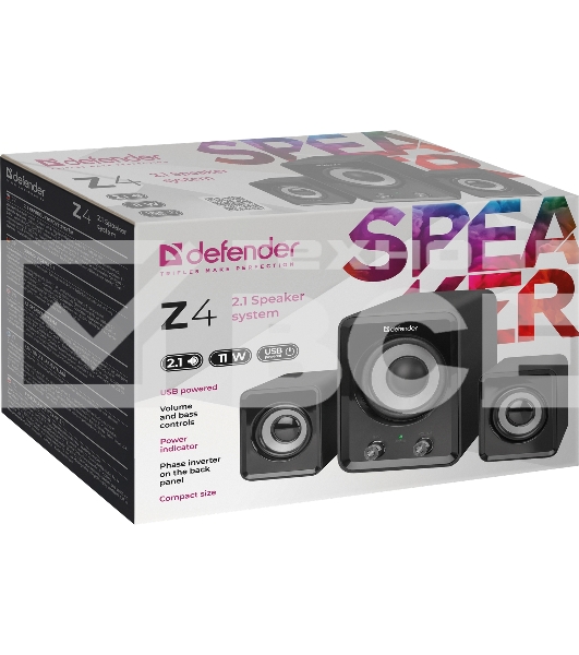 Колонки Defender Z4 2.1,11 вт., Питание от USB