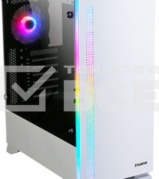 Компьютерный корпус ZALMAN S5, ATX, WHITE, WINDOW, 2xCOMBO (3.5