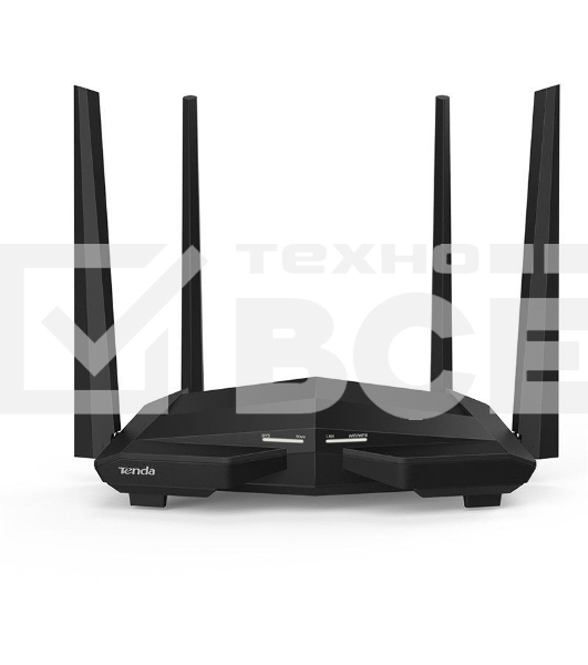 Двухдиапазонный AC1200 Гигабитный WiFi Маршрутизатор Tenda AC10U (AC 1200, LAN 3*10/100/1000, USB 2.0), 4 антенны 5dBi