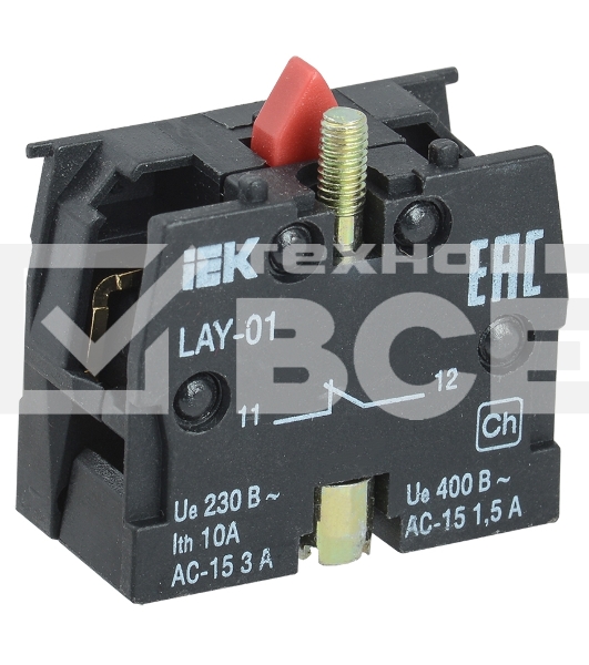 Блок контактный 1р для LAY5 ИЭК BDK11