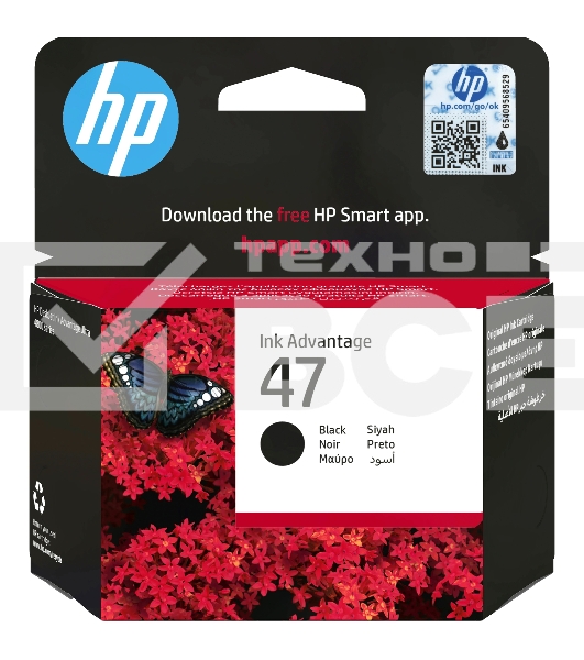 Картридж струйный HP 47 6ZD21AE черный (1300стр.) (2мл) для HP DJ IA Ultra 4828