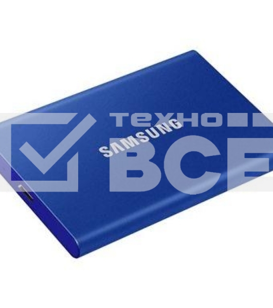 Внешний SSD Samsung T7, 2TB, USB 3.2 Gen 2 Type-C, R/W 1050/1000, синий