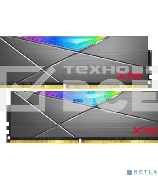 Оперативная память XPG Spectrix D50 RGB, 16GB (2x8GB), DDR4, 3600MHz, CL18, с радиаторами, серый, RGB