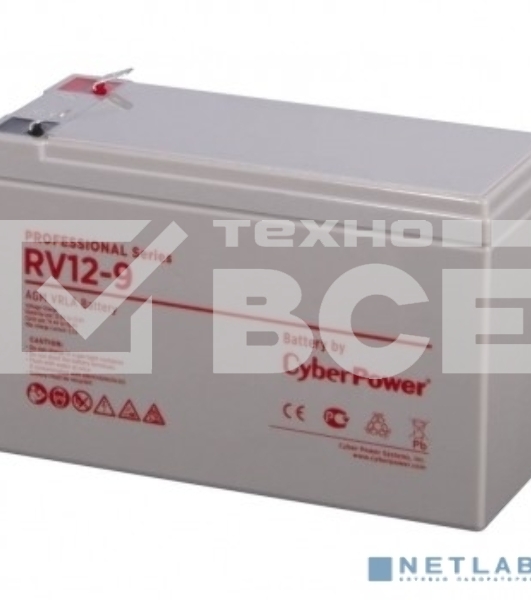 Батарея PS CyberPower RV 12-9 / 12 В 9 Ач Battery CyberPower Professional series RV 12-9 / 12V 9 Ah