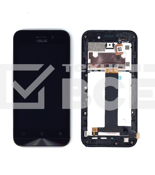 Дисплей для Asus ZenFone Go ZB450KL, черный с рамкой