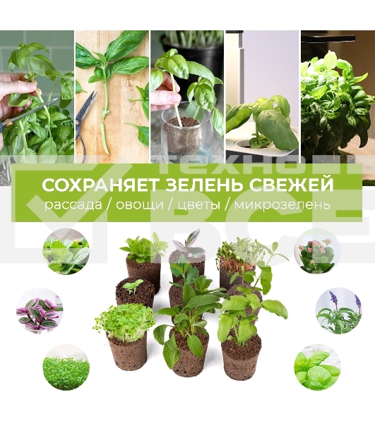 Набор питательных губок Cactus CS-SPONGE-10 для проращивания для CS-LEDPOT-06/08/10 (упак.:10шт) пакет