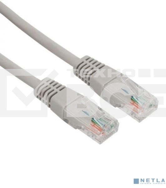 Шнур коммутационный Rexant патч-корд U/UTP RJ45-RJ45, cat.5e, LSZH серый, 1м