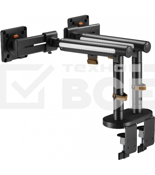 Кронштейн для мониторов Ultramounts UM727B черный 17'-32' макс.9кг крепление к столешнице поворот и наклон