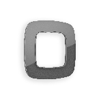 Рамка OMEGA Radian (Антрацит серый Стекло органическое) 1-ая OF320651, фото 1