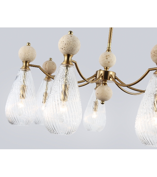 Люстра Ambrella light LH53287/7 BS/CL латунь/прозрачный E14*7 max 40W D815*900