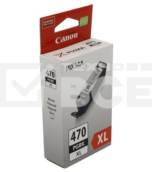 Картридж струйный Canon PGI-470PGBK XL (0321C001) черный (22 мл, 500 стр.) для Canon Pixma iP7240/ MG5440/MG5740/MG6340/MG6840/MG7740/ TS5040/TS6040/TS8040/TS9040