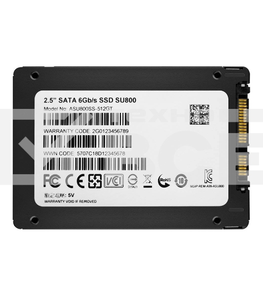 Накопитель SSD ADATA SU800, 512Gb, SATA III, 2.5