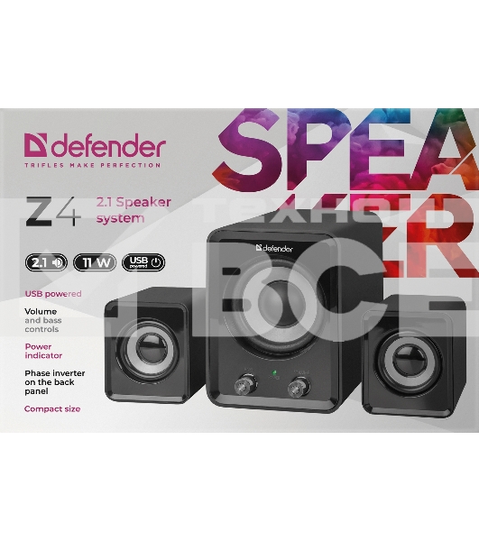 Колонки Defender Z4 2.1,11 вт., Питание от USB