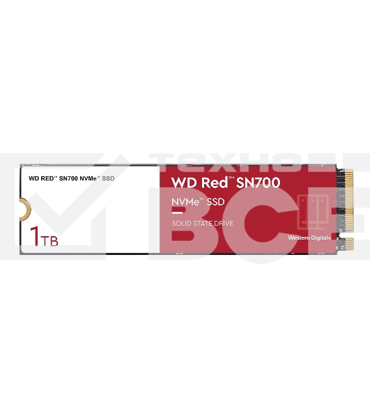 Накопитель SSD WD Red SN700, 1TB, PCIe 3.0 x4, M.2 2280, NVMe, R/W 3430/3000