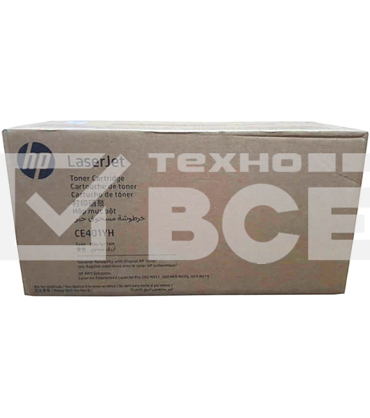 Тонер-картридж HP 507Y для CLJ M551, голубой (7 800 стр.) (желтая упаковка)