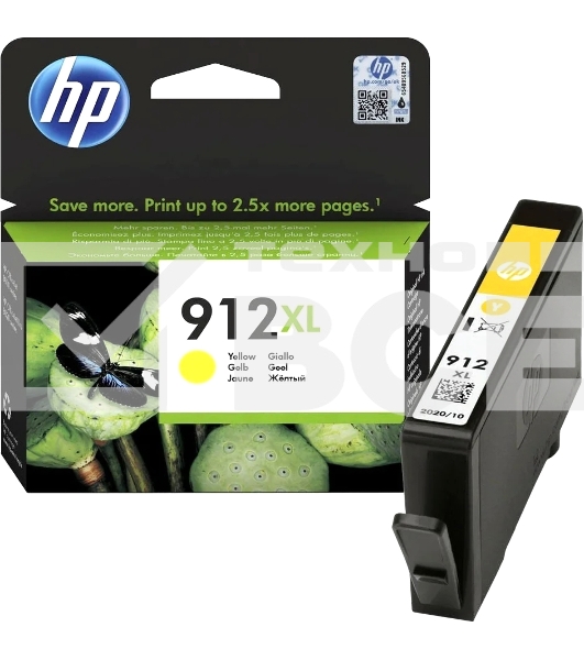 Картридж струйный HP 912XL 3YL83AE желтый увеличенной ёмкости (825 стр) для HP OfficeJet 801x, 802x