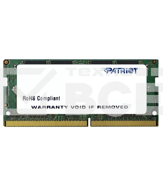 Оперативная память Patriot Signature, DDR4, 16GB (1x16 GB), 2666 MHz, CL19, SO-DIMM