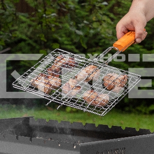 Решетка-гриль 270х240 мм, хромированная, Camping// Palisad