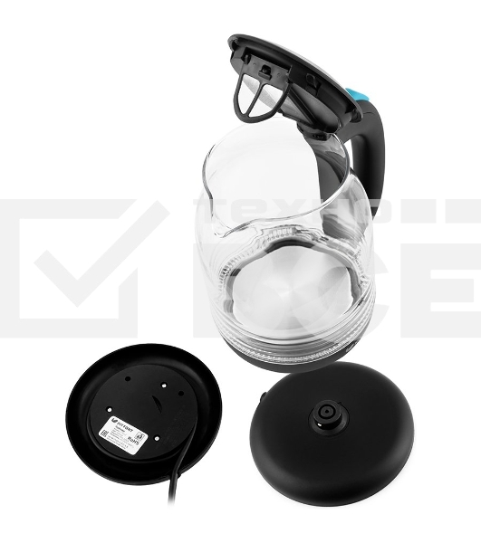 Чайник электрический Kitfort КТ-654-1 1.7л. 2200Вт голубой (корпус: стекло)