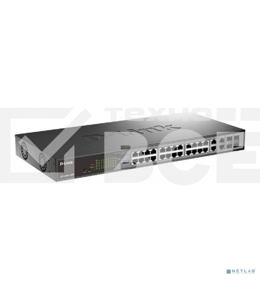 Сетевой коммутатор Smart L2 Surveillance Switch 24х1000Base-T PoE, 4xCombo 1000Base-T/SFP, PoE Budget 370W, Long-range PoE up to 250m