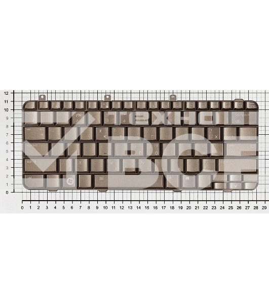 Клавиатура для ноутбука HP Pavilion DV3-1000 DV3z-1000 бронза с подсветкой