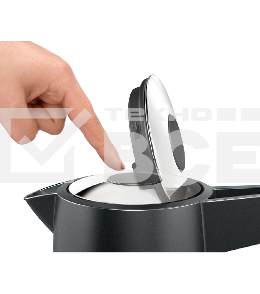 Чайник Bosch TWK5P475 Цвет: графитовый, 2400 Ватт, скрытый нагр.элемент, 1.7 л