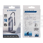 Док-станция Type-C Gembird UHB-D1, 5в1: 3хUSB3.1, Type-C PD100W, HDMI, кабель 17см, алюминий, фото 1