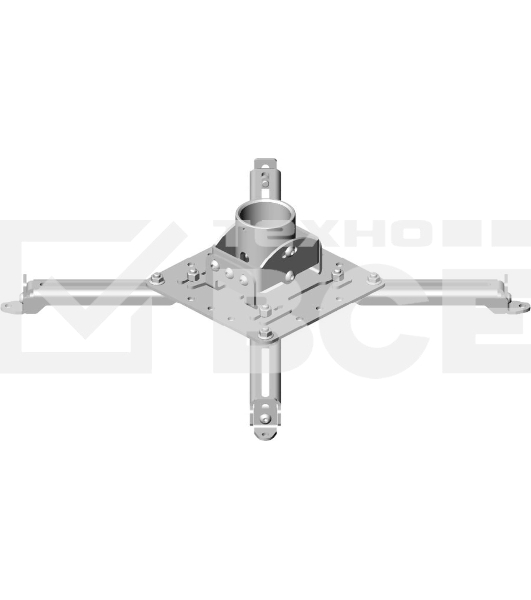 Универсальное потолочное крепление Wize Pro PR2-UNV-W для проекторов, максимальное расстояние между крепежными отверстиями мм, наклон +/-°, поворот +/- °, вращение 360°, до 35 кг, возможность крепления к потолку напрямую, белое