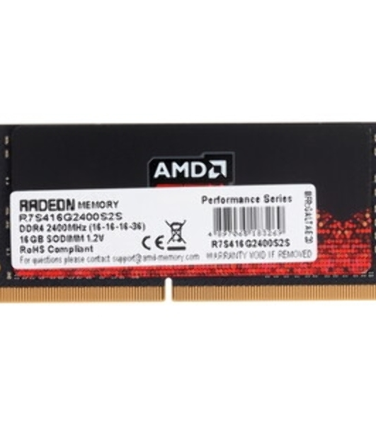 Оперативная память AMD Radeon R7, DDR4, 16Gb (1x16Gb), 2400MHz, CL16, SO-DIMM