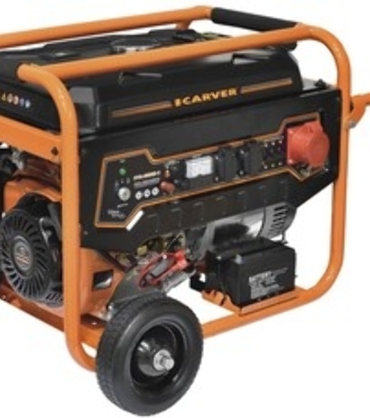 Электрогенератор бензиновый Carver PPG-8000E-3, 6.5 кВт, 78 дБ, 88 кг