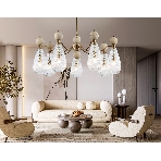 Люстра Ambrella light LH53287/7 BS/CL латунь/прозрачный E14*7 max 40W D815*900, фото3