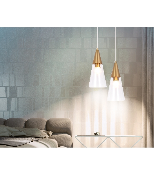 Светильник Ambrella light TR3666 BS/CL латунь/прозрачный E14 max 40W D120*1000