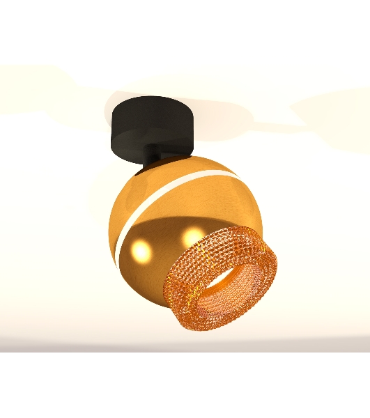 Комплект поворотного светильника Ambrella light XM1105010 PYG/SBK/CF золото желтое полированное/черный песок/кофе MR16 GU5.3 LED 3W 4200K