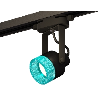 Светильник Ambrella light XT6602063 PBK/BL черный полированный/голубой MR16 GU10 (C6602, N6153)